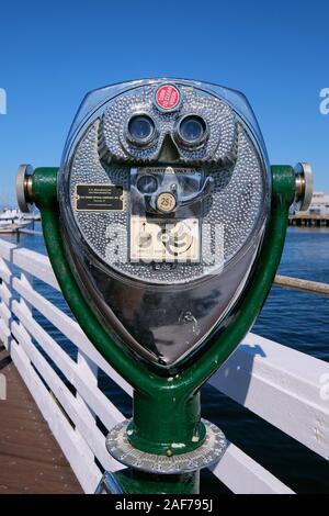 Visuelle Anzeigeeinheit in Old Fisherman's Wharf, Cannery Row Tourist District, Monterey, Kalifornien, USA Stockfoto