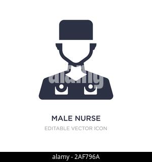 Männliche Krankenschwester Symbol auf weißem Hintergrund. Einfaches element Abbildung vom Zahnarzt Konzept. Männliche Krankenschwester Symbol Design. Stock Vektor