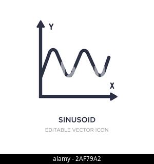 Sinusförmigen Symbol auf weißem Hintergrund. Einfaches element Abbildung von Bildung Konzept. sinusförmigen Symbol Design. Stock Vektor