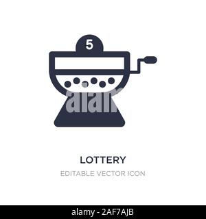 Lotterie Symbol auf weißem Hintergrund. Einfaches element Abbildung kann von Unterhaltung Konzept. lotterie Symbol Design. Stock Vektor