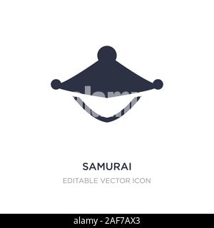 Samurai japanische hat Symbol auf weißem Hintergrund. Einfaches element Abbildung kann von Fashion Concept. Samurai japanische hat Symbol Design. Stock Vektor