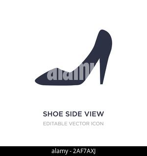 Schuhputzmaschine Seitenansicht Symbol auf weißem Hintergrund. Einfaches element Abbildung kann von Fashion Concept. Schuh Seitenansicht Symbol Design. Stock Vektor