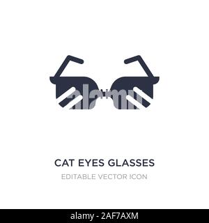 Katze Augen Gläser Symbol auf weißem Hintergrund. Einfaches element Abbildung kann von Fashion Concept. katze Augen Gläser Symbol Design. Stock Vektor