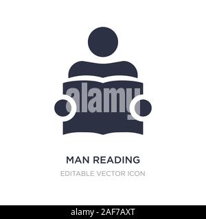 Mann lesen Symbol auf weißem Hintergrund. Einfaches element Abbildung von Bildung Konzept. Mann lesen Symbol Design. Stock Vektor