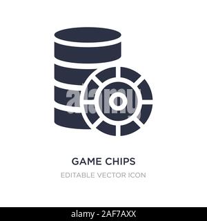 Spielmünzen Symbol auf weißem Hintergrund. Einfaches element Abbildung kann von Unterhaltung Konzept. spielmünzen Symbol Design. Stock Vektor