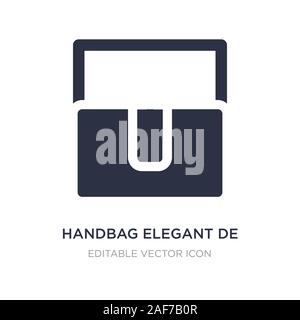 Handtasche elegante de Symbol auf weißem Hintergrund. Einfaches element Abbildung kann von Fashion Concept. Handtasche elegante de Symbol Design. Stock Vektor