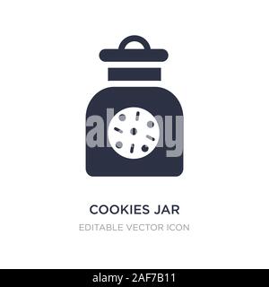 Cookies jar Symbol auf weißem Hintergrund. Einfaches element Abbildung aus Essen und Restaurant Konzept. Cookies jar Symbol Design. Stock Vektor