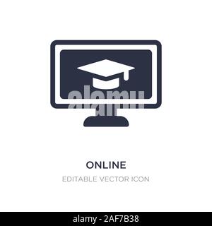 Online internationale pädagogische Symbol auf weißem Hintergrund. Einfaches element Abbildung von Bildung Konzept. online internationale pädagogische Symbol s Stock Vektor