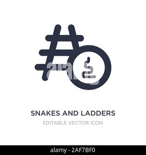Schlangen und Leitern Symbol auf weißem Hintergrund. Einfaches element Abbildung kann von Unterhaltung Konzept. Schlangen und Leitern Symbol Design. Stock Vektor