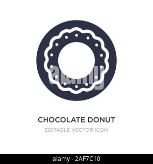 Schokolade donut Symbol auf weißem Hintergrund. Einfaches element Abbildung aus Essen Konzept. Schokolade donut Symbol Design. Stock Vektor