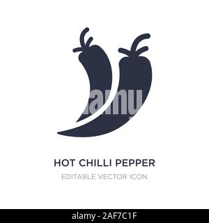 Hot Chili Pepper Symbol auf weißem Hintergrund. Einfaches element Abbildung aus Essen Konzept. Hot Chili Pepper Symbol Design. Stock Vektor