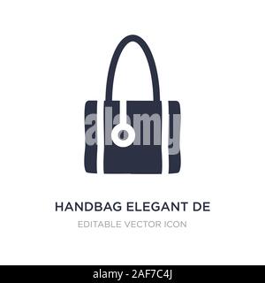 Handtasche elegante de Symbol auf weißem Hintergrund. Einfaches element Abbildung kann von Fashion Concept. Handtasche elegante de Symbol Design. Stock Vektor