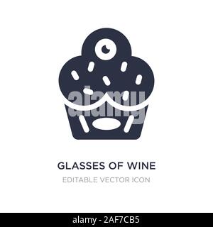 Gläser Wein Symbol auf weißem Hintergrund. Einfaches element Abbildung aus Essen Konzept. Gläser Wein Symbol Design. Stock Vektor