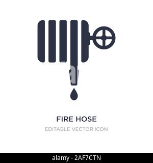 Symbol für feuerbeständige Schläuche auf weißem Hintergrund. Einfaches element Abbildung aus dem allgemeinen Konzept. Schlauch Symbol Design. Stock Vektor
