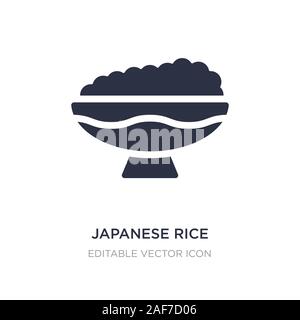 Japanische Reis Kugel in einer Schüssel Symbol auf weißem Hintergrund. Einfaches element Abbildung aus Essen Konzept. japanische Reis Kugel in einer Schüssel Symbol Design. Stock Vektor