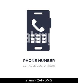 Telefonnummer Symbol auf weißem Hintergrund. Einfaches element Abbildung aus dem allgemeinen Konzept. Das Symbol "Telefon"-Symbol Anzahl Design. Stock Vektor
