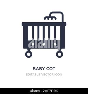 Babybett Symbol auf weißem Hintergrund. Einfaches element Abbildung von Möbel und Haushalt Konzept. Babybett Symbol Design. Stock Vektor
