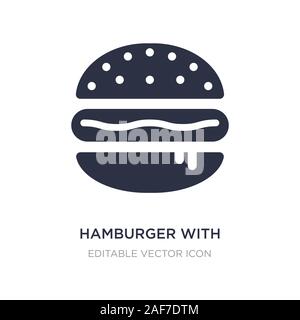 Hamburger mit bacoon Symbol auf weißem Hintergrund. Einfaches element Abbildung aus Essen Konzept. Hamburger mit bacoon Symbol Design. Stock Vektor