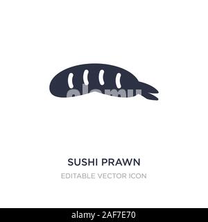 Sushi prawn Symbol auf weißem Hintergrund. Einfaches element Abbildung aus Essen Konzept. Sushi prawn Symbol Design. Stock Vektor