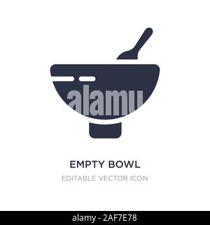 Leere Schüssel Symbol auf weißem Hintergrund. Einfaches element Abbildung aus Essen Konzept. leere Schüssel Symbol Design. Stock Vektor