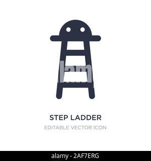 Stehleiter Symbol auf weißem Hintergrund. Einfaches element Abbildung aus der Industrie Konzept. Leiter Symbol Design. Stock Vektor