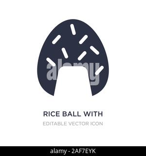Rice Ball mit Algen Symbol auf weißem Hintergrund. Einfaches element Abbildung aus Essen Konzept. Reis Ball mit Algen Symbol Design. Stock Vektor
