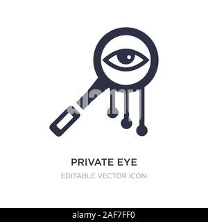 Private Eye Vergrößerungsglas-Symbol auf weißem Hintergrund. Einfaches element Abbildung aus dem allgemeinen Konzept. Private Eye Symbol Vergrößerungsglas-Symbol desi Stock Vektor