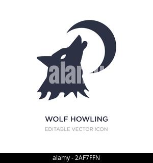 Wolf heult Symbol auf weißem Hintergrund. Einfaches element Abbildung aus dem allgemeinen Konzept. Wolf heult Symbol Design. Stock Vektor