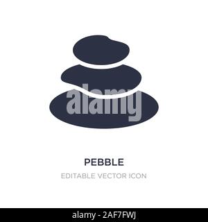 Kiesel Symbol auf weißem Hintergrund. Einfaches element Abbildung kann von Diverses Konzept. Pebble Symbol Design. Stock Vektor