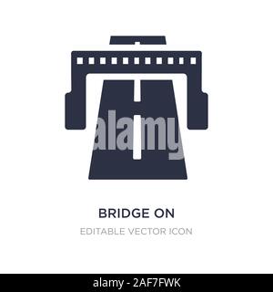 Brücke auf der Avenue Perspektive Symbol auf weißem Hintergrund. Einfaches element Abbildung aus dem allgemeinen Konzept. Brücke auf der Avenue Perspektive Symbol desi Stock Vektor