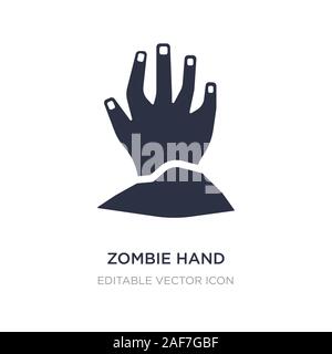 Zombie hand Symbol auf weißem Hintergrund. Einfaches element Abbildung kann von Halloween Konzept. Zombie hand Symbol Design. Stock Vektor