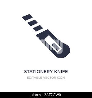 Schreibwaren Messer Symbol auf weißem Hintergrund. Einfaches element Abbildung aus dem allgemeinen Konzept. feststehenden Messer Symbol Design. Stock Vektor