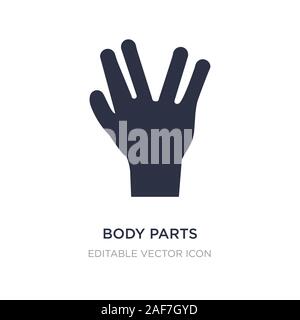 Körperteile Symbol auf weißem Hintergrund. Einfaches element Abbildung kann von Guestures Konzept. Körperteile Symbol Design. Stock Vektor