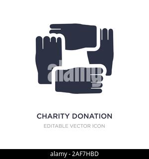 Liebe spende Symbol auf weißem Hintergrund. Einfaches element Abbildung kann von Guestures Konzept. Charity spende Symbol Design. Stock Vektor