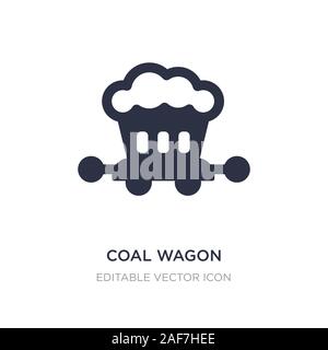 Kohle wagen Symbol auf weißem Hintergrund. Einfaches element Abbildung aus der Industrie Konzept. Kohle wagen Symbol Design. Stock Vektor