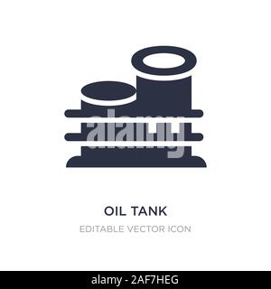 Öltank Symbol auf weißem Hintergrund. Einfaches element Abbildung aus der Industrie Konzept. Öltank Symbol Design. Stock Vektor