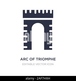 Arc de triomphe Symbol auf weißem Hintergrund. Einfaches element Abbildung von Denkmälern Konzept. Arc de triomphe Symbol Design. Stock Vektor