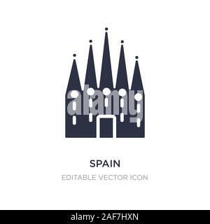Spanien Symbol auf weißem Hintergrund. Einfaches element Abbildung von Denkmälern Konzept. Spanien Symbol Design. Stock Vektor