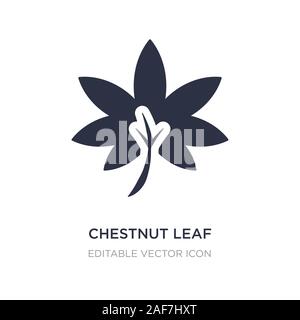 Chestnut leaf Symbol auf weißem Hintergrund. Einfaches element Abbildung von Natur Konzept. Chestnut leaf Symbol Design. Stock Vektor