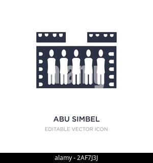 Abu Simbel Symbol auf weißem Hintergrund. Einfaches element Abbildung von Denkmälern Konzept. Abu Simbel Symbol Design. Stock Vektor