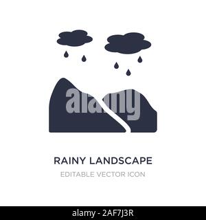 Regnerische Landschaft Symbol auf weißem Hintergrund. Einfaches element Abbildung von Natur Konzept. regnerische Landschaft Symbol Design. Stock Vektor