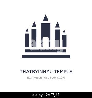 Thatbyinnyu Tempel Symbol auf weißem Hintergrund. Einfaches element Abbildung von Denkmälern Konzept. thatbyinnyu Tempel Symbol Design. Stock Vektor