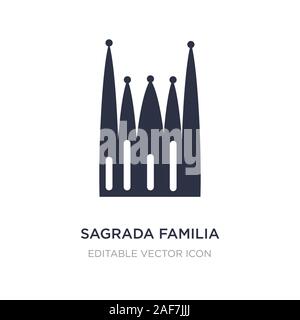 Sagrada Familia Gebäude Symbol auf weißem Hintergrund. Einfaches element Abbildung von Denkmälern Konzept. Sagrada Familia Gebäude Symbol Design. Stock Vektor