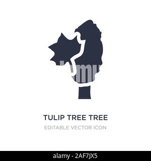 Tulip Tree Baum Symbol auf weißem Hintergrund. Einfaches element Abbildung von Natur Konzept. Tulip Tree Baum Symbol Design. Stock Vektor