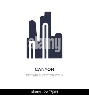 Canyon Symbol auf weißem Hintergrund. Einfaches element Abbildung von Denkmälern Konzept. Canyon Symbol Design. Stock Vektor