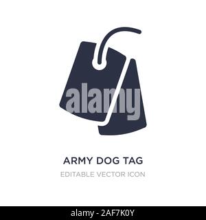 Armee Dog Tag Symbol auf weißem Hintergrund. Einfaches element Abbildung kann von Diverses Konzept. Armee Dog Tag Symbol Design. Stock Vektor