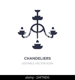 Kronleuchter Symbol auf weißem Hintergrund. Einfaches element Abbildung kann von anderen Konzept. kronleuchter Symbol Design. Stock Vektor