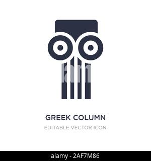 Griechische Spalte Symbol auf weißem Hintergrund. Einfaches element Abbildung von Denkmälern Konzept. Griechische Spalte Symbol Design. Stock Vektor