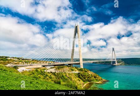 Yavuz Sultan Selim Brücke über den Bosporus in der Türkei Stockfoto