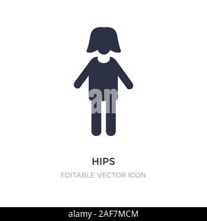 Hüften Symbol auf weißem Hintergrund. Einfaches element Abbildung kann von Personen Konzept. Hüften Symbol Design. Stock Vektor